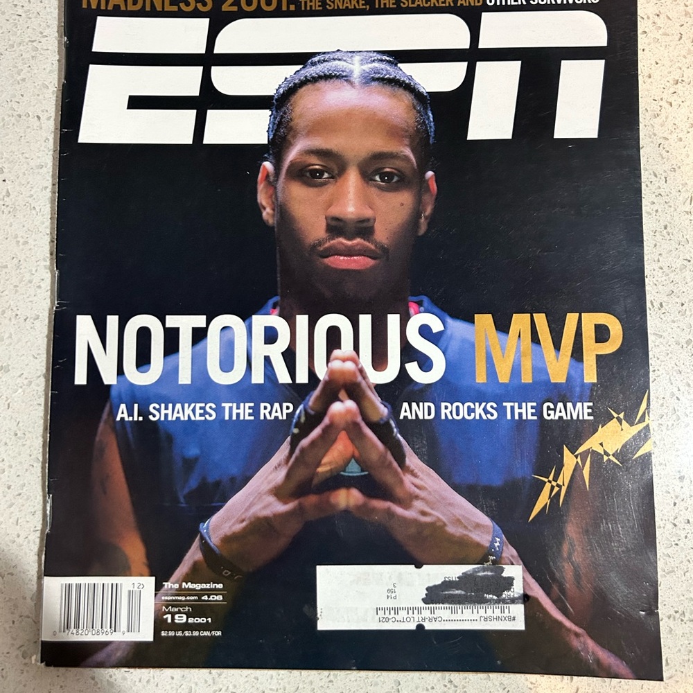 ESPN Magazine Featuring Notorious MVP Allen Iverson